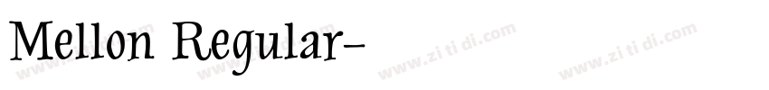 Mellon Regular字体转换